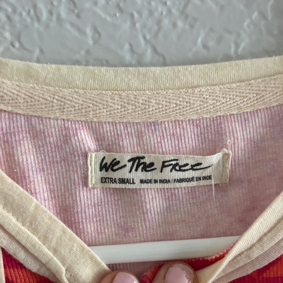 Free People Red and Cream Tank Top - Picture 5 of 6